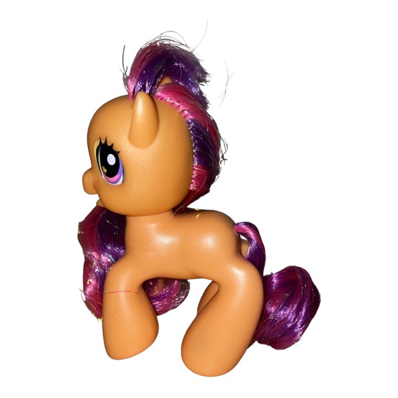 2008 my little pony scootaloo orange with butterfly cutie mark pink purple hair - Picture 4 of 6
